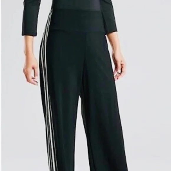 Athleta Meridian Black Stripe Wide Leg Pants size XS - Picture 2 of 6